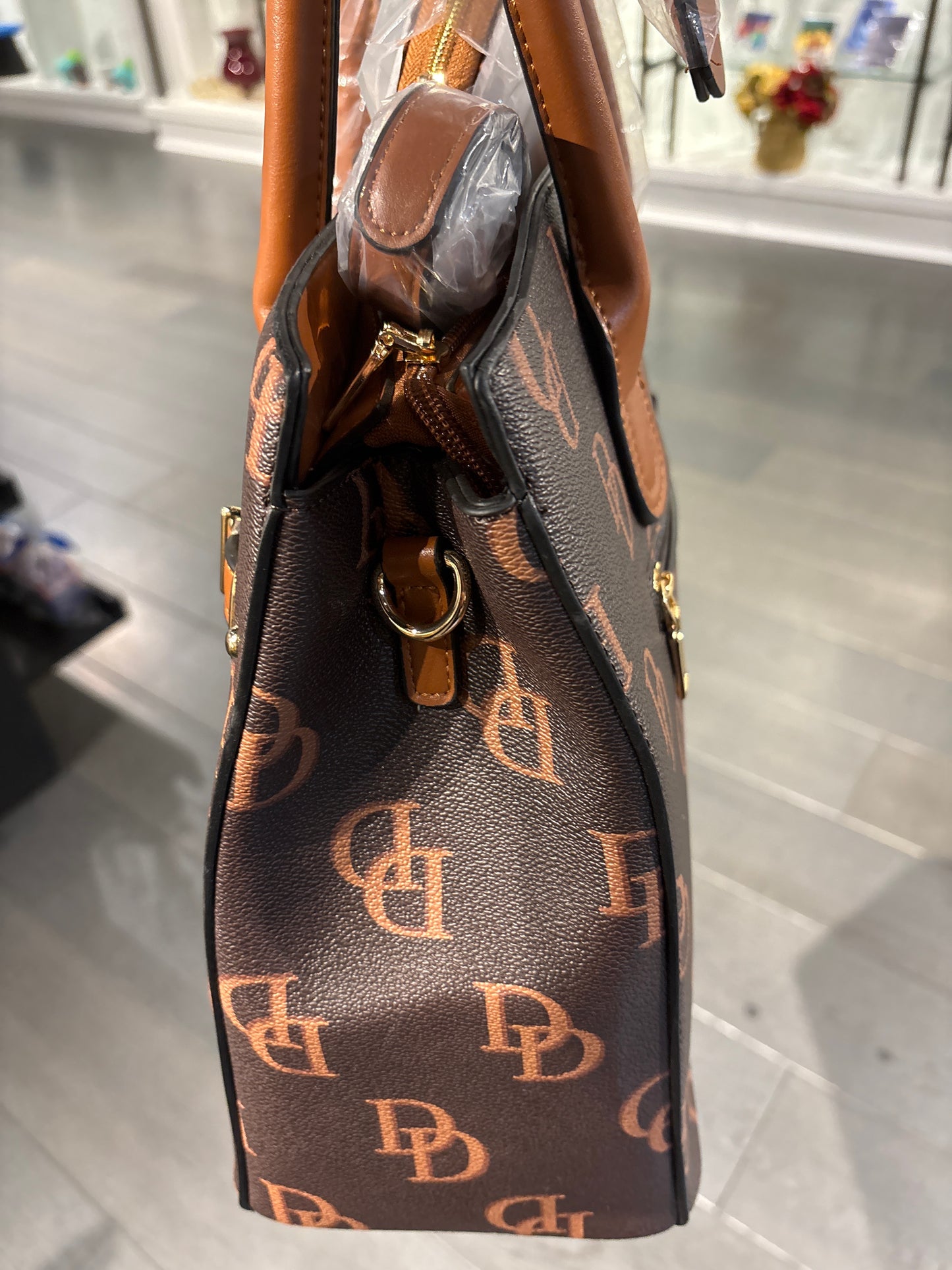 Brown Large Purse with wallet