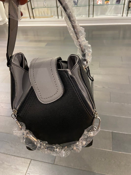 Black and Gray Chain Tote Bag