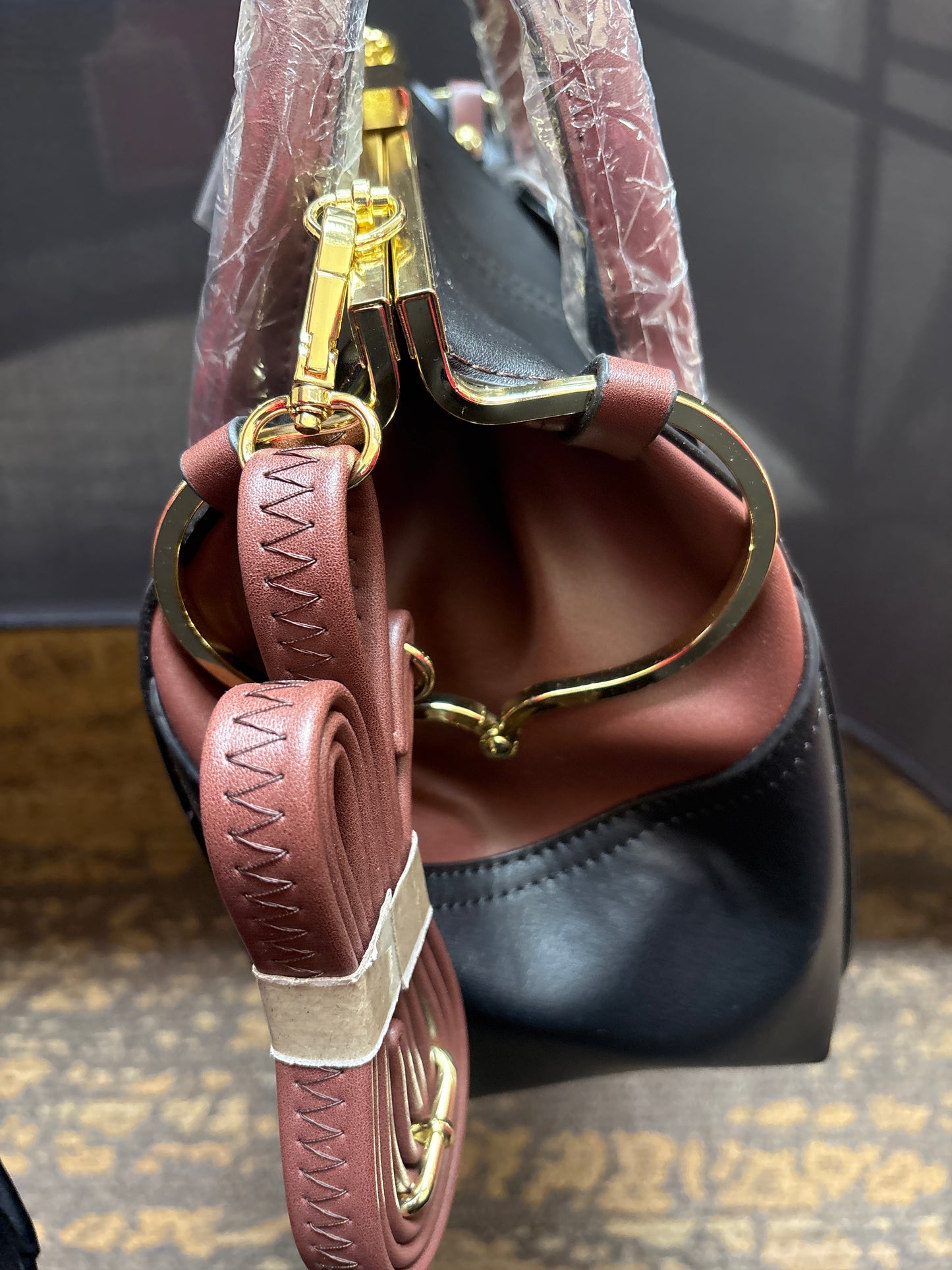 Black bag with straps