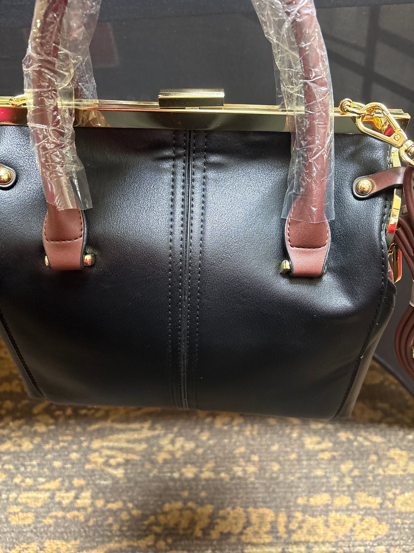 Black bag with straps