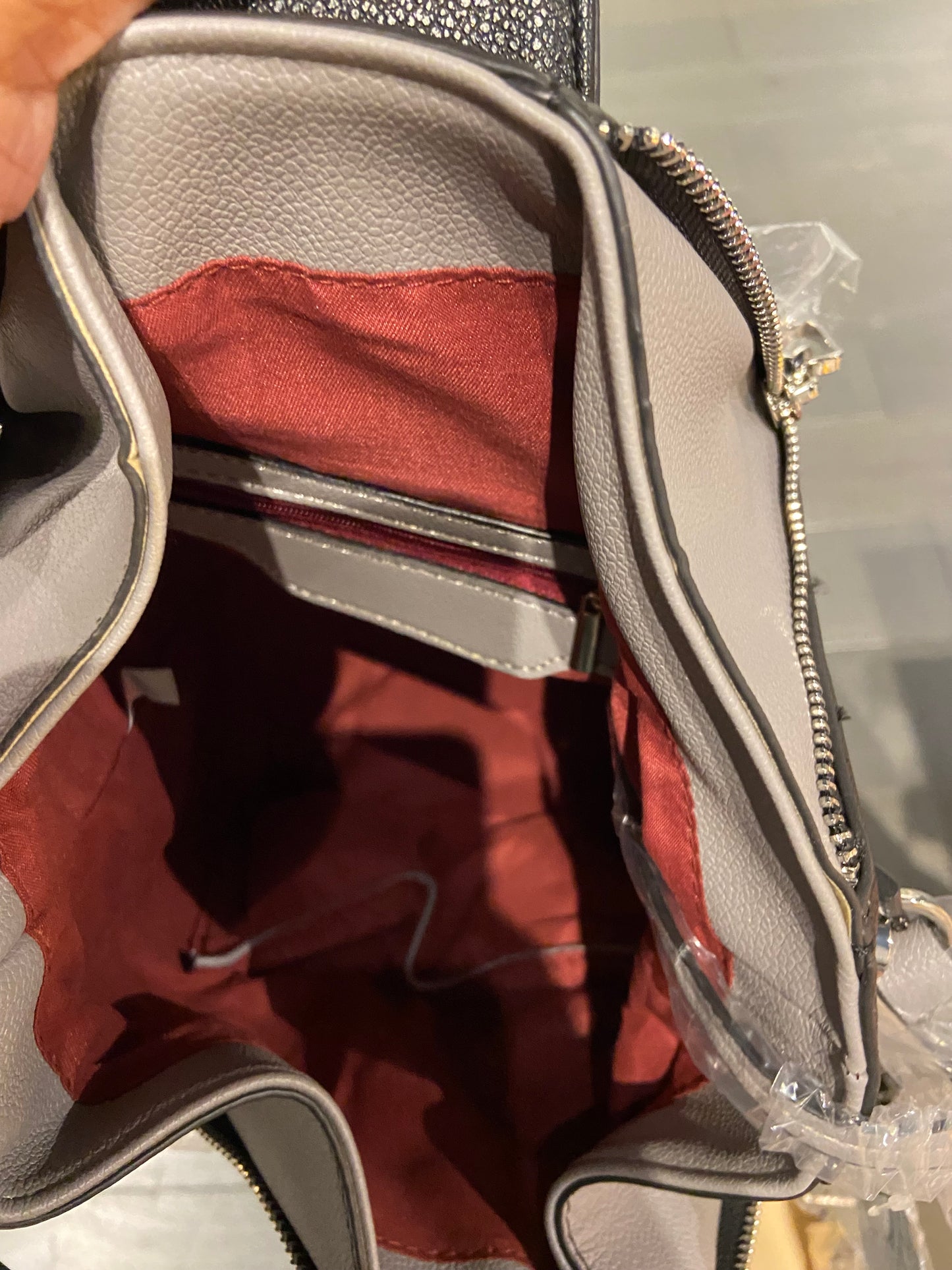 Black and Gray Chain Tote Bag