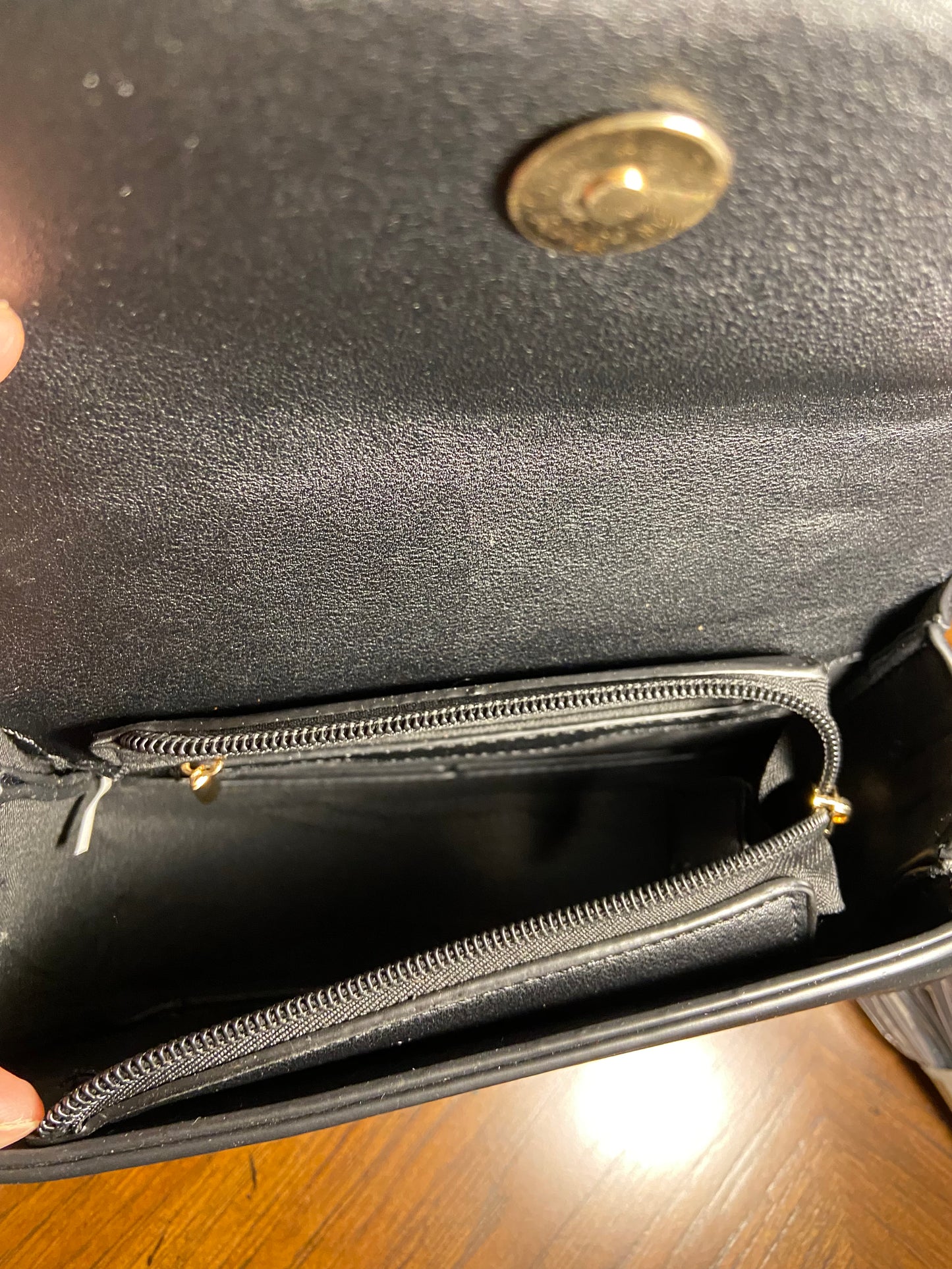2 in 1 Wood HandleCrossbody Bag with Wallet