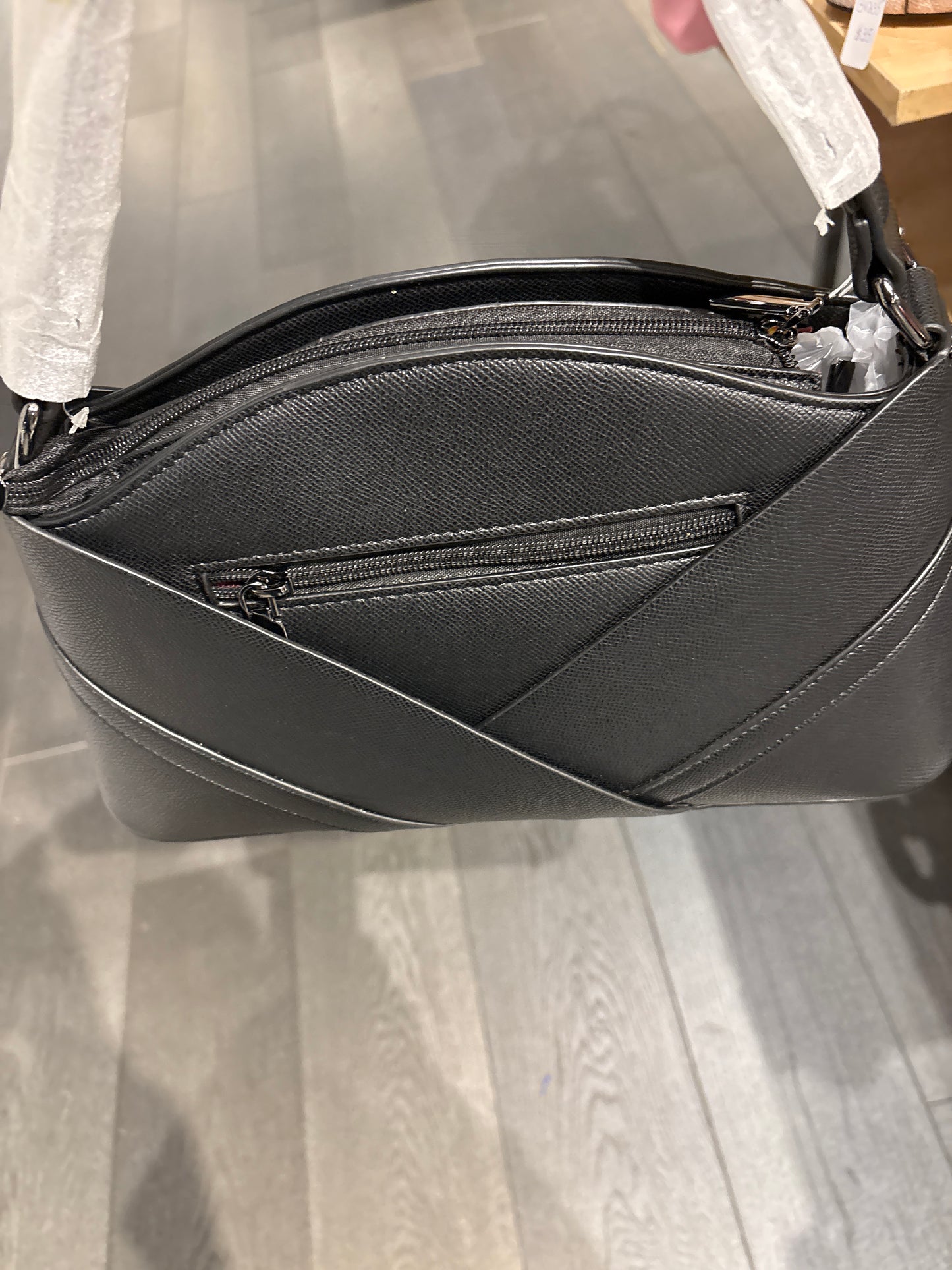 Black Shoulder Bag with longer straps