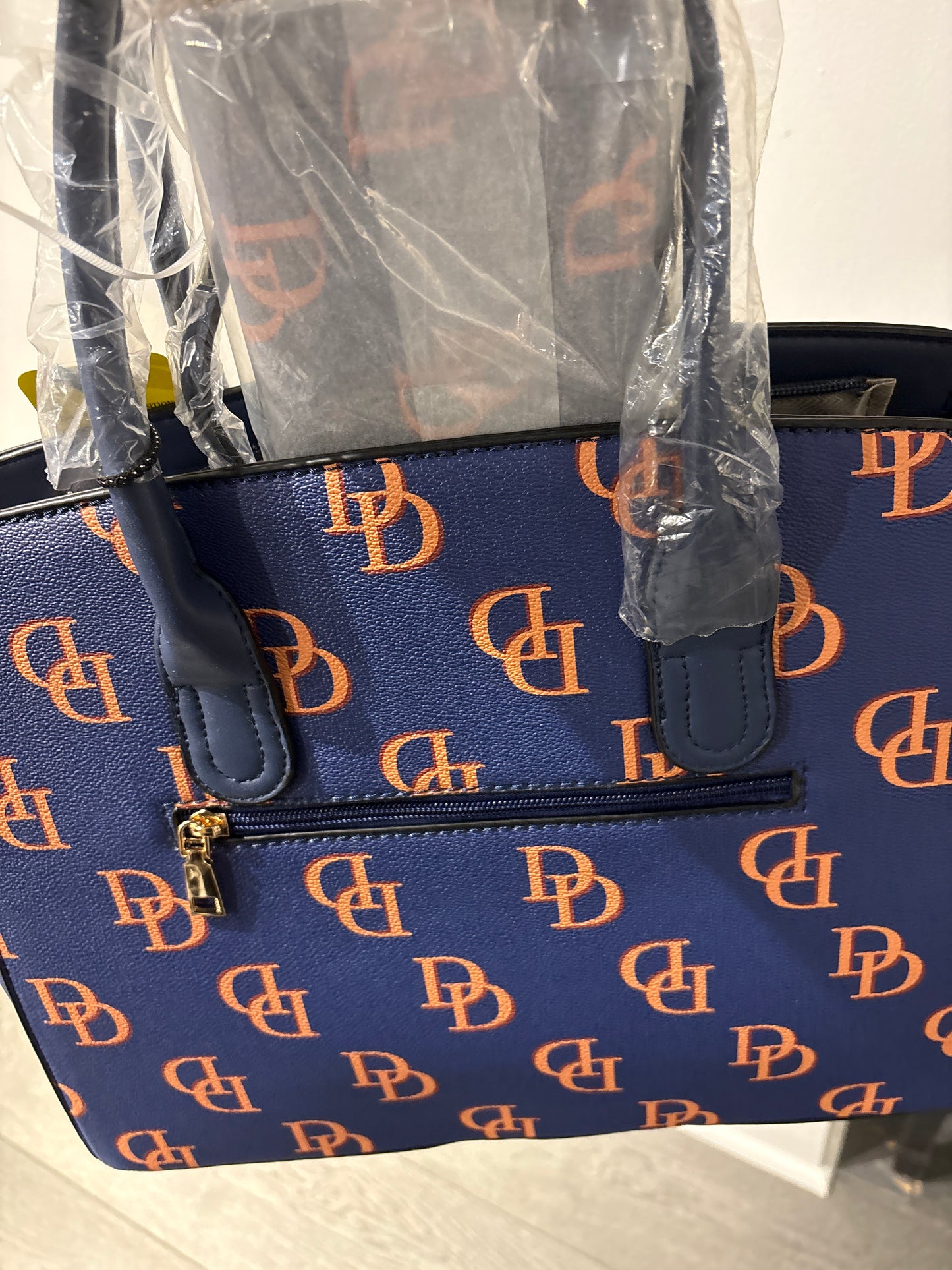 Blue Large purse with wallet