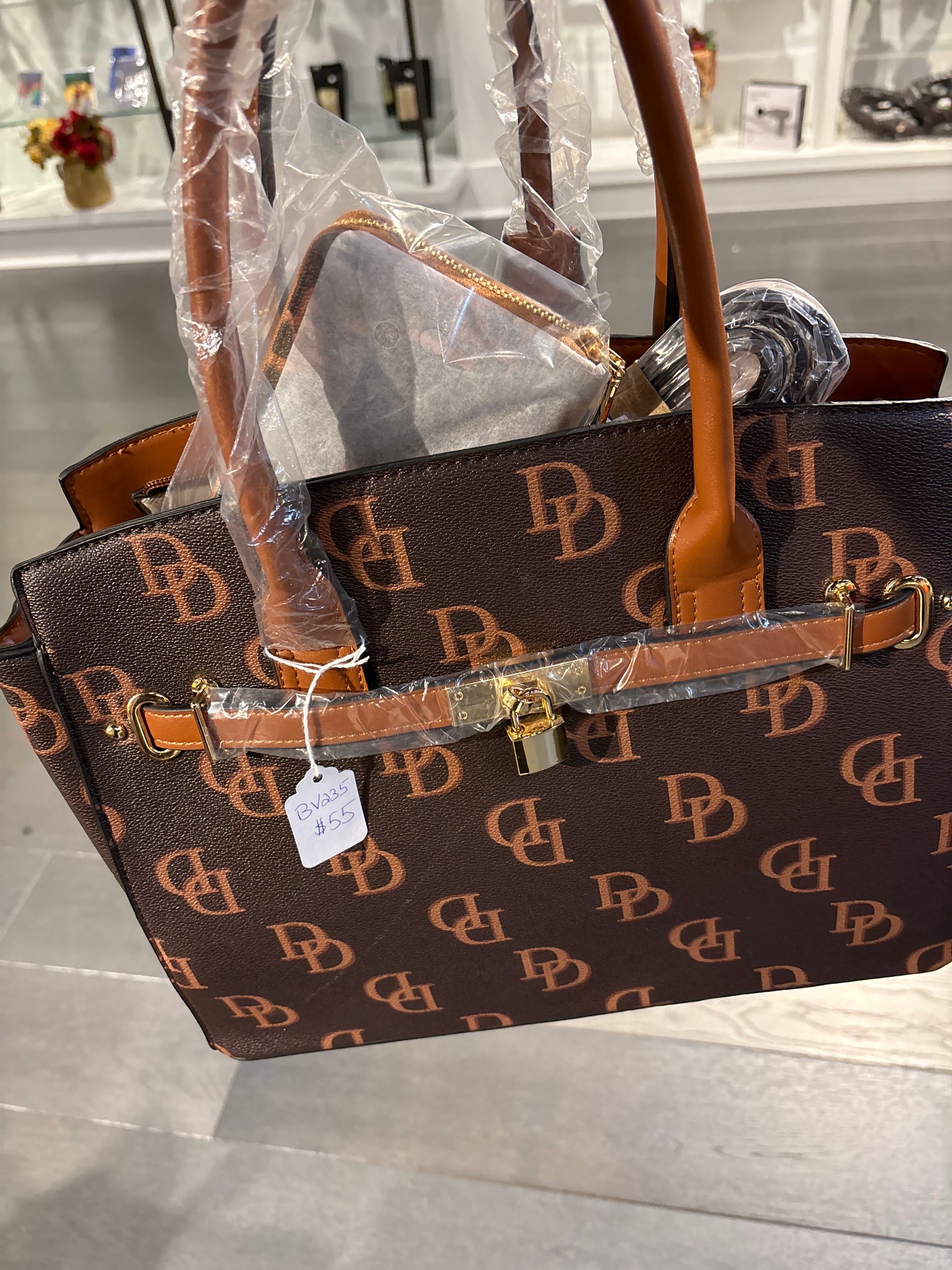 Brown Large Purse with wallet