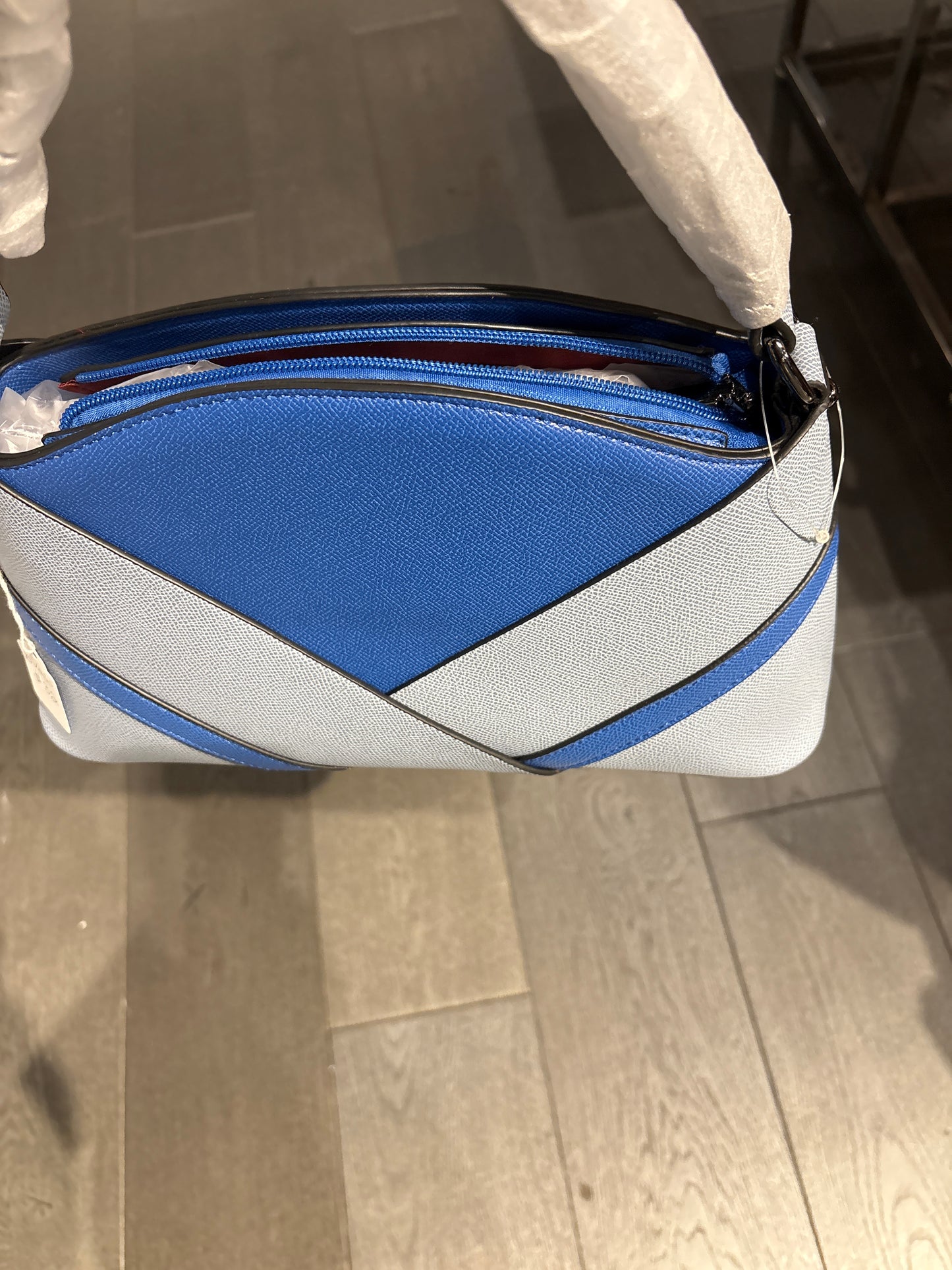 Blue Shoulder Bag with longer straps