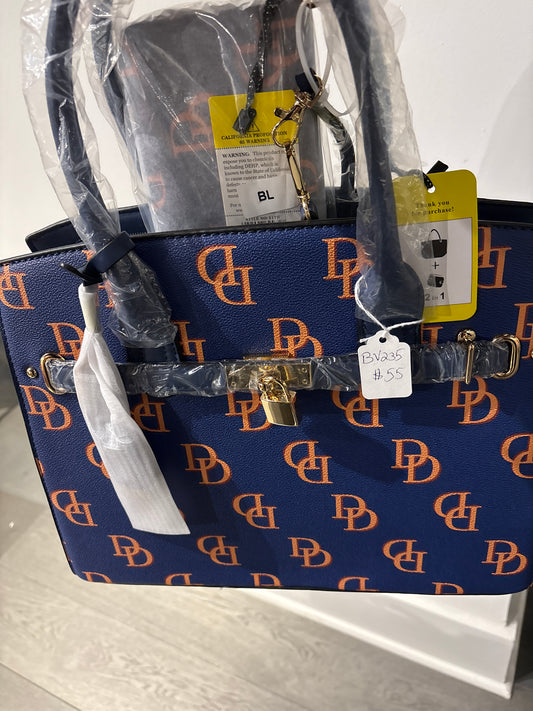 Blue Large purse with wallet