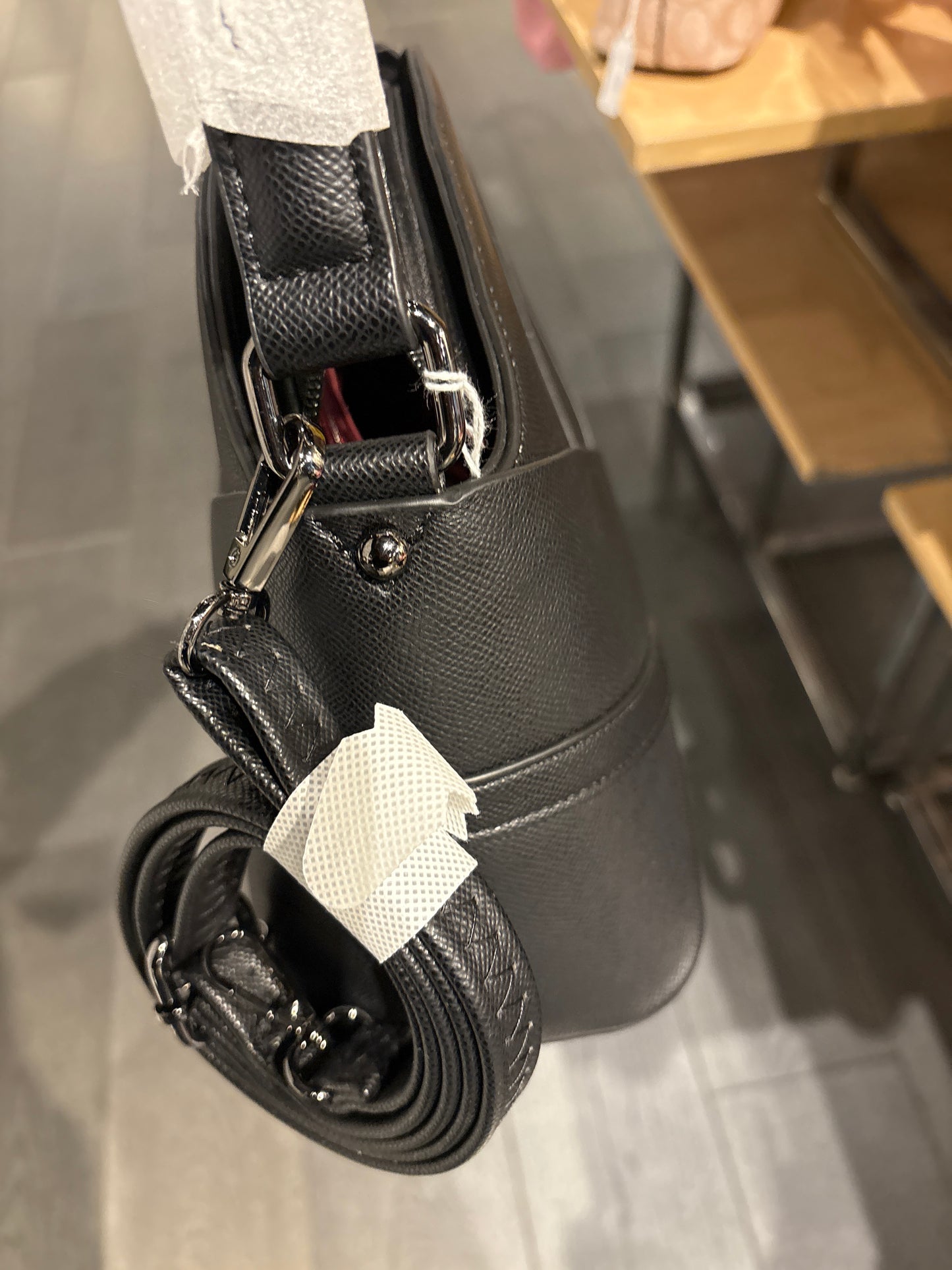 Black Shoulder Bag with longer straps