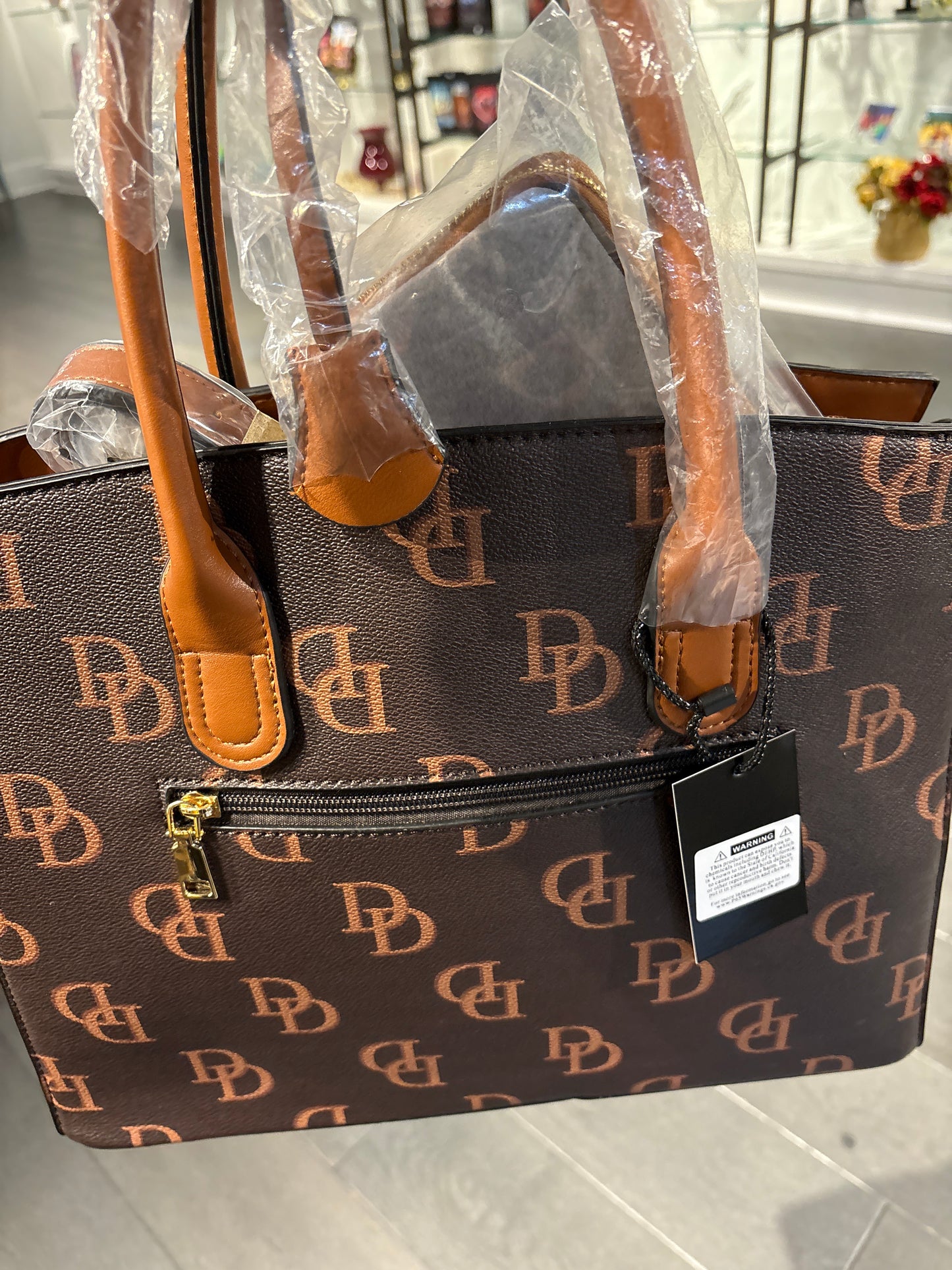 Brown Large Purse with wallet